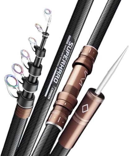 7Ft 9Ft 12Ft 13Ft 14Ft 15Ft Telescopic Fishing Rod Carbon Portable Spinning Fishing Pole for Boat Saltwater and Freshwater...
