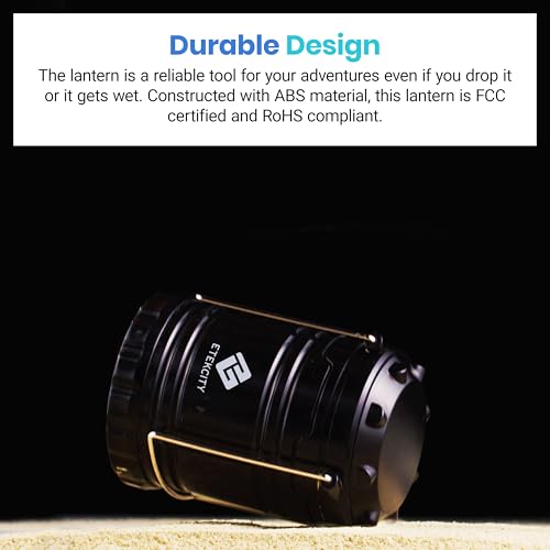 Etekcity Lantern Camping Essentials Lights, Led Flashlight for Power Outages, Survival Gear and Supplies for Emergency, Hu...