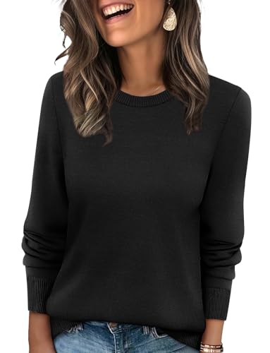 WIHOLL Sweaters for Women Lightweight Pullover Tops Long Sleeve Shirts Crewneck Fashion Clothing Fall Outfits 2025