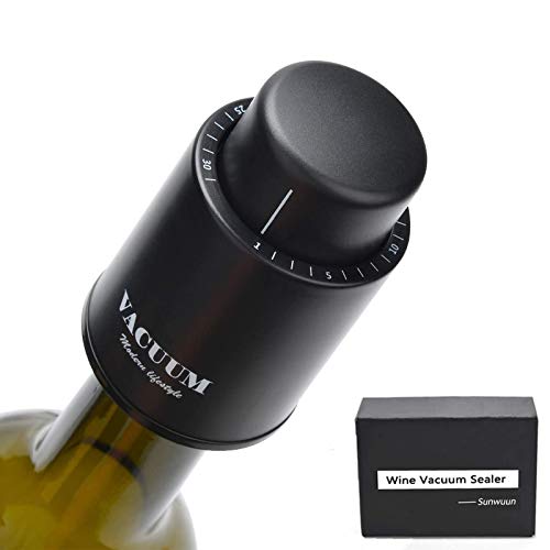 [2 PACK] Wine Bottle Stoppers,Real Vacuum Stoppers,Reusable Wine Preserver,Wine Corks Keep Fresh,Best Christmas and Birthd...