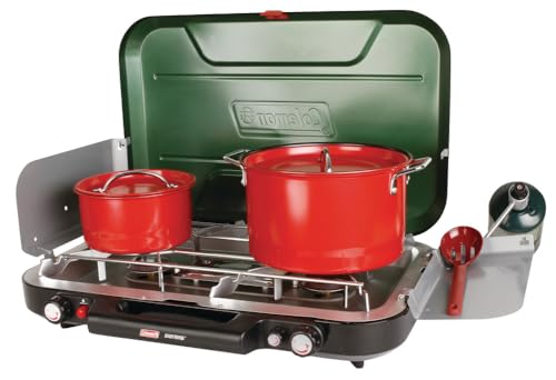 Coleman Classic 3-Burner Propane Camping Stove with InstaStart Ignition, Portable Cooktop with 3 Adjustable Burners & 28,0...