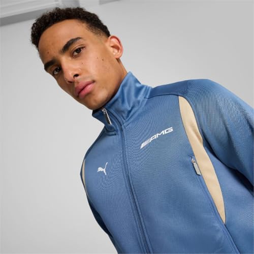 PUMA Men's Standard Mercedes AMG Track Jacket, Blue Horizon AH24