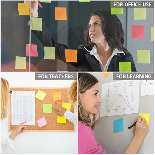 (24 Pads) Sticky Notes 3x3 Inches,Bright Colors Self-Stick Pads, Easy to Post for Home, Office, Notebook