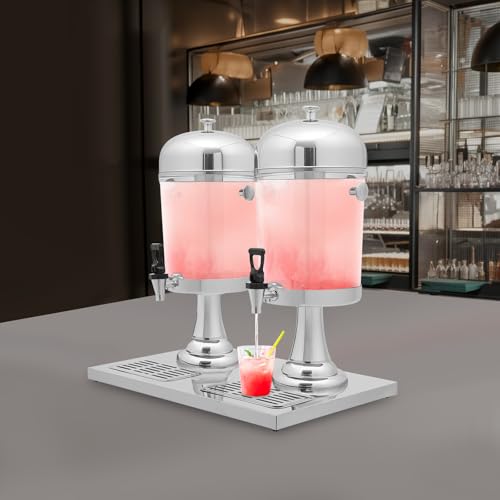 4.2Gallon Beverage Dispenser, Drink Dispenser with Ice Holder and Drip, Large Stainless Steel Drink Dispenser for Cold Dri...