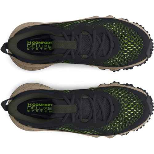 Under Armour Men's Charged Maven Trail, (004) Black/Baroque Green/Morph Green, 8, US