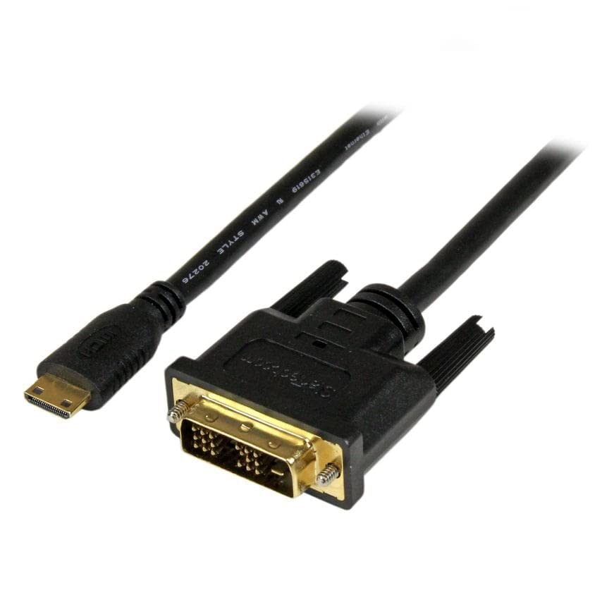 Startech Hdcdvimm1M 3-Ft Hdmi Video Cable, Black