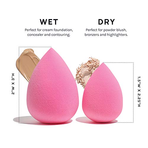 AOA Studio Collection makeup Sponge Set Latex Free and High-definition Set of 6 makeup Wonder blender For Powder Cream and...