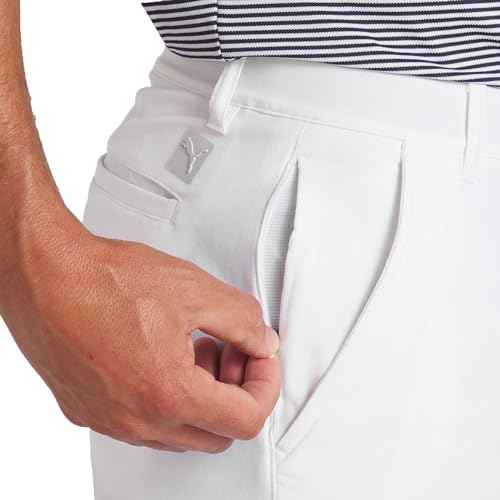 PUMA Men's 101 Solid Short 9, White Glow, 28