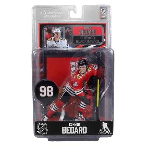 McFarlane Toys - Connor Bedard (Chicago Blackhawks), NHL Posed, 7in Figure