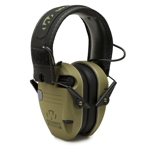 Walker's Razor Slim Ultra Low Profile Compact Design Adjustable Range Shooting Hunting Hearing Protection Electronic Earmuffs