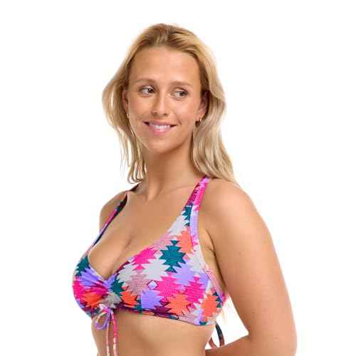 Body Glove Women's Standard Teagan Underwire D, DD, E, F Cup Bikini Top Swimsuit with Adjustable 2-Way Back Detail, Ethos