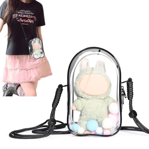 AICase Protective Case for Labubu Plush Doll,Clear Bag for Stadium Events Crossbody Doll Bag Accessories Stadium Approved ...