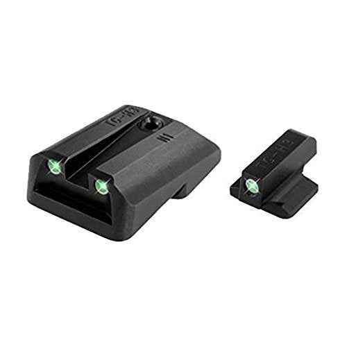 Truglo Tritium Handgun Sight High-Visible Front & Rear Night Sights with Daylight White Dots & Low-Light Tritium Glowing Green Dots, Compatible with 1911 Handguns