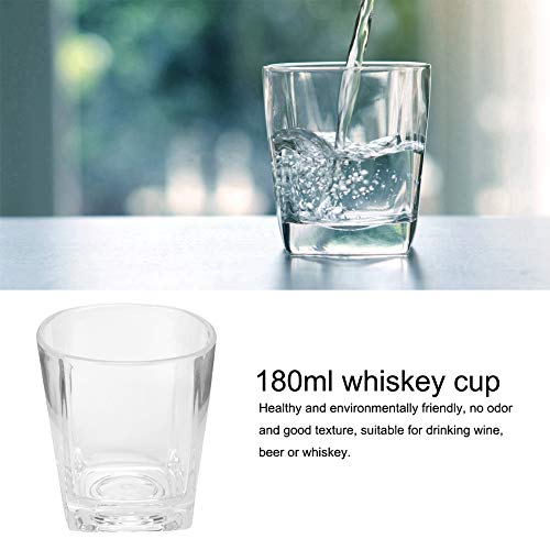 Restokki Acrylic Unbreakable Shatterproof Classic Beer Mug, 180ml Whisky Cup Wine Beer Drinking Mug, Acrylic Drinkware Bar...