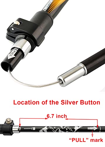 A ALAFEN Aluminum Collapsible Ultralight Travel Trekking Hiking Pole for Men and Women (Fits 5'3" - 6'2")