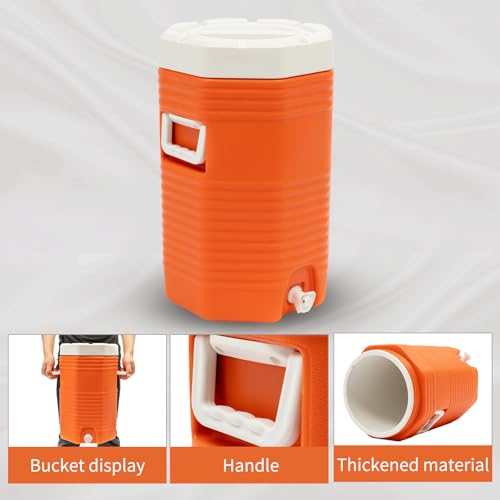 4 gal Deep Freeze Cooler, Insulated Drink Cooler- 48H Cold Insulation, 12H Warm Insulation, Portable Sports Cooler Water B...