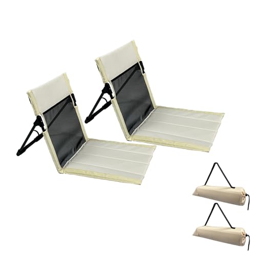 2 Pack Foldable Camping Chairs with Mesh Backrest,Ultra-Light Portable Beach Chairs with Carry Bag for Sunbathing Swimming...
