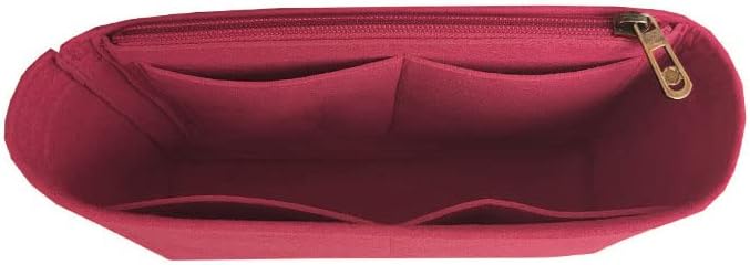Lckaey Purse Organizer Organizer insert pocket for marmont matelassé shoulder bag-single pack with zipper 2000AClaret-M