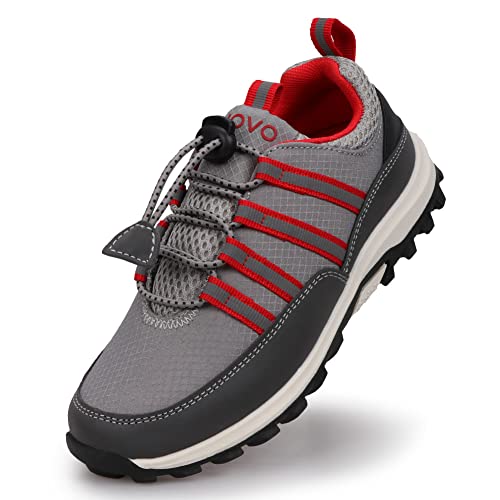 UOVO Boys Sneakers - Boys Hiking Tennis Running Shoes - Kids Waterproof Athletic Outdoor Sneakers - Non-Slip Comfortable (...