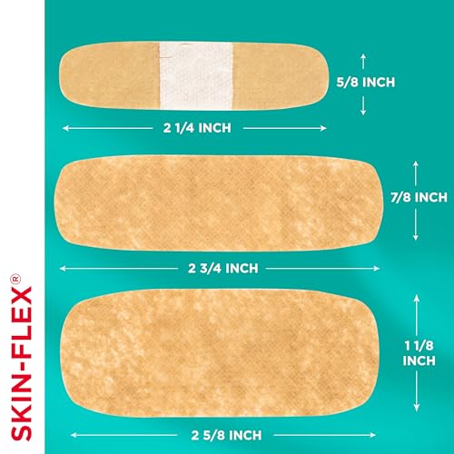 Band-Aid Brand Skin-Flex Adhesive Bandages for First Aid & Wound Care of Minor Cuts, Scrapes & Burns, Flexible Sterile Ban...