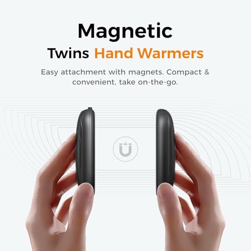 OCOOPA Magnetic Hand Warmers Rechargeable 2 Pack, Electric Handwarmers, Smart Heating UL Certified, 3-Settings,Portable He...