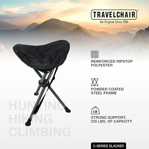 Travel Chair Slacker Tripod Chair for Camping, Lightweight Chair, Adjustable Carry Strap for Easy Transport | Lighter Vers...