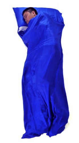 Marycrafts 100% Pure Mulberry Silk Single Sleeping Bag Liner Travel Sheet 83"x33"