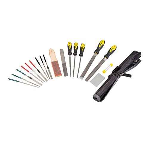 Wheeler Professional Gunsmithing File Set with Roll Up Storage Case for Firearm Maintenance, Black