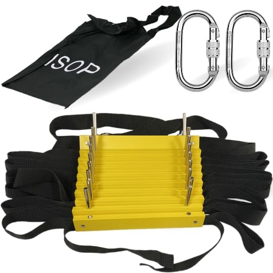 Fire Escape Ladder 2 Story 13 ft | Rope Ladder Fire Escape for Homes Two-Story | Portable, Foldable & Compact | Emergency Ladder Suitable for Balcony | Emergency Ladders for Second Floor House