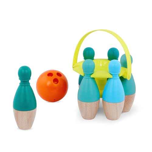 B. toys ? Kids Bowling Set ? 6 Pin & Ball ? Wooden Pins & Carry Caddy ? Family Activities & Games ? 2 Years ?