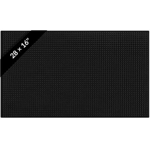 Tioncy 4 Pcs Large Size Bar Mat for Countertop 28 x 16 Inch Non Slip Rubber Mat Service Spill Cocktail Bartending Coffee B...