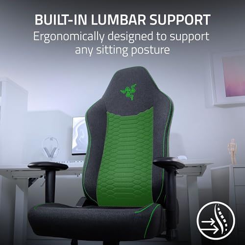 Razer Iskur V2 X Ergonomic Gaming Chair: Built-in Lumbar Support - Widened Seat Base - High Density Foam Cushions - Adjust...