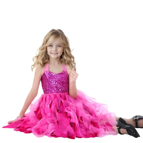 Christmas Tutu Dress for Girls Sequin Tulle Fairy Ball Dresses for Toddler Kid Little Girl Fancy Sparkly Birthday Outfit