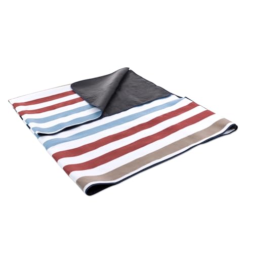 Picnic TIME Blanket Tote XL Outdoor Picnic Blanket, 70"x80" Foldable Beach Mat with Soft Fleece Top, Water-Resistant Backi...