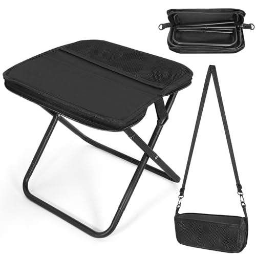 Pocket Chair, Folding Camp Stool for Adults, Portable Lightweight Small Foldable Camping Chair, Mini Seat Travel Fishing S...