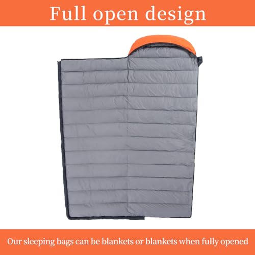 QEZER Ultralight Down Sleeping Bag for Adults - 600 Fill Power, Cold Weather, Backpacking, Camping, Hiking