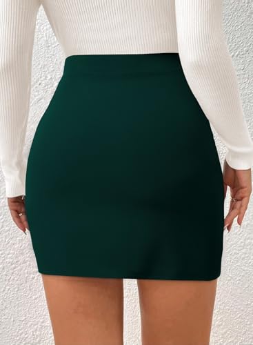 Pink Queen High Waisted Mini Skirts for Women Tulip Hem Ruched Asymmetrical Bodycon Pencil Short Skirts Date Night Outfits