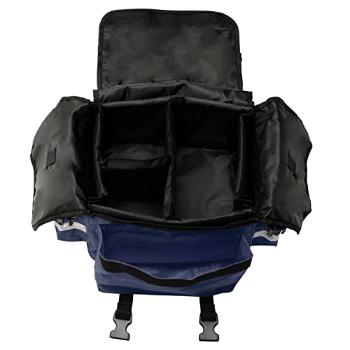 NOVAMEDIC Professional Empty Blue First Responder Bag, 17" x 9" x 7", EMT Trauma First Aid Carrier for Paramedics and Emer...