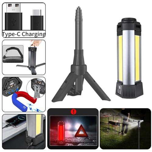 Rechargeable Camping Lights,Telescopic & Collapsible Mobile Lighting,LED Camping Lantern,Built-in 6000mAh Battery Work Lig...