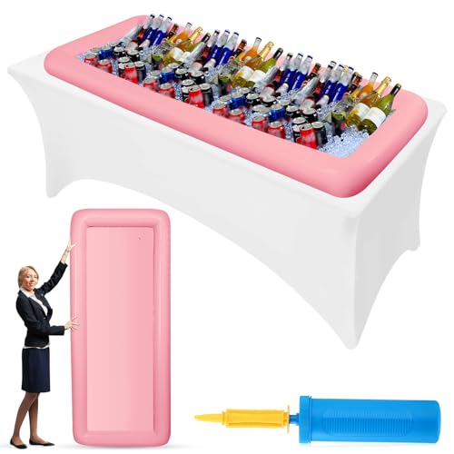 Halloscume Large Inflatable Serving Bar 72 x 30 x 5'' Inflatable Ice Serving Buffet Bar Inflatable Cooler Ice Buffet Salad...