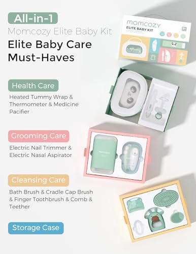 Momcozy Elite Baby Kit, Superior Baby Shower & Registry Essential Kit for Grooming & Health & Cleansing Care, Electric Nai...