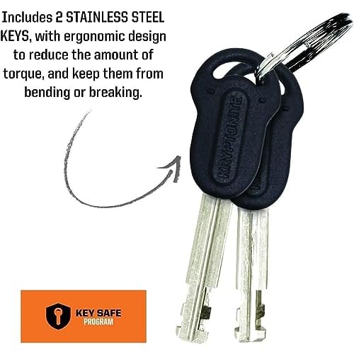 Kryptonite Kryptolok Mini-7 Bike U-Lock, Heavy Duty Anti-Theft Bicycle U Lock, 12.7mm Shackle with Mounting Bracket and Keys, High Security Lock for Bicycles Scooters, Light Blue