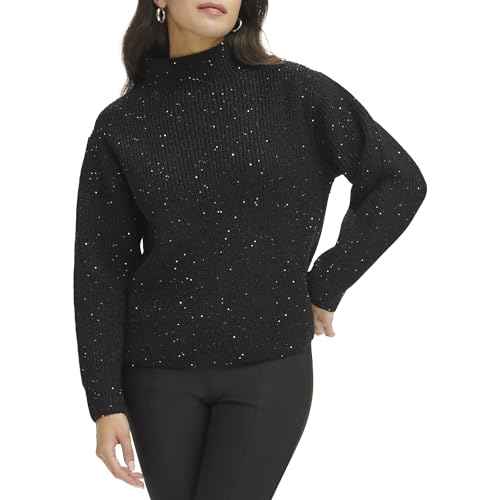Calvin Klein Womens Sportswear Sequin, Black, Small