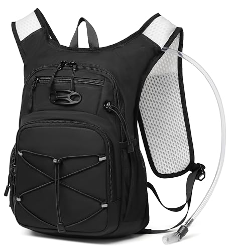 Wotony Lightweight Hydration Backpack with 2LOR 3LWater Bladder for Cycling Hiking Rave - Water Daypack for Men Women