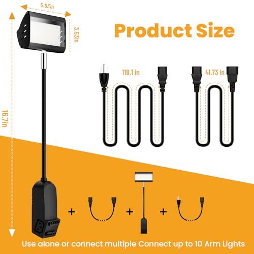 Trade Show Booth Lights, LED Display Lighting For Trade Shows,Portable Exhibit Arm Lighting,Connectable Craft tradeshow Li...