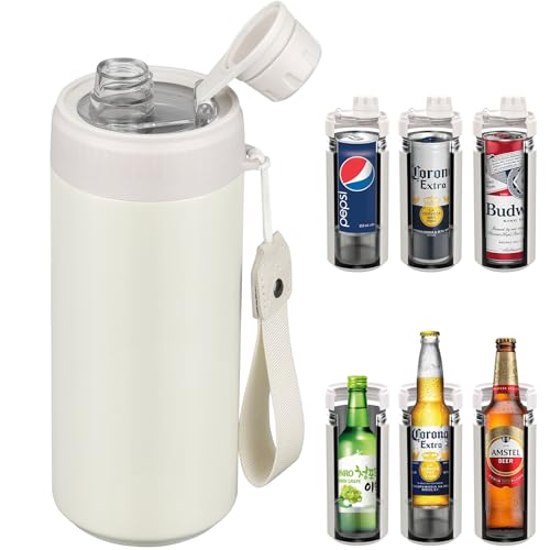 JoyYum Universal Can Cooler, Fits All - For Regular 12 & 16 oz or Slim-Size Bottles - 48-Hour Fizz Retention - 24-Hour Ice...