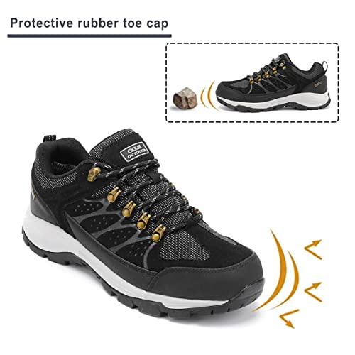 CKKM Men's Waterproof Hiking Shoes Lightweight Non-Slip Low-Cut Trekking Hiking Sneakers Outdoor Backpacking Camping Climb...