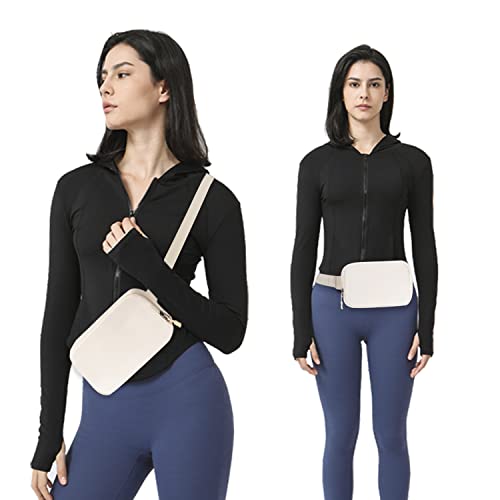Belt bag Fanny pack crossbody bags for women Everywhere belt bag (ivory)