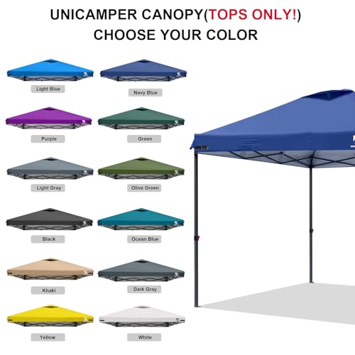 10x10 Pop Up Canopy Replacement Top Cover with Air Vent for Straight Leg Canopy Tent, Waterproof for Outdoor Garden Patio ...