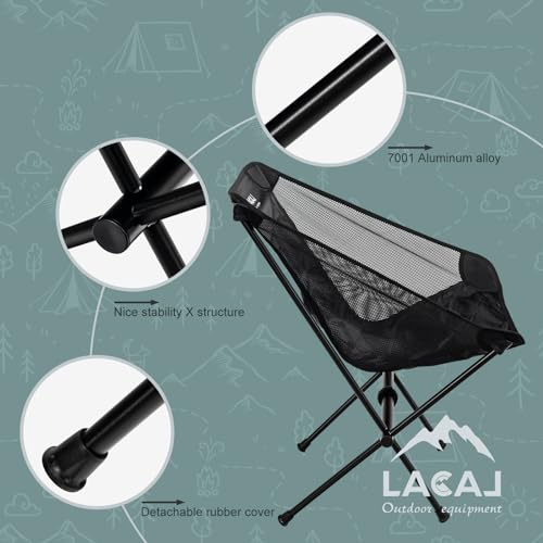 G2 GO2GETHER Ultra-Light Folding Camping Chair, All-Aluminum Frame, Surper Breathable Fabric, Easy to Carry, Compact Stora...